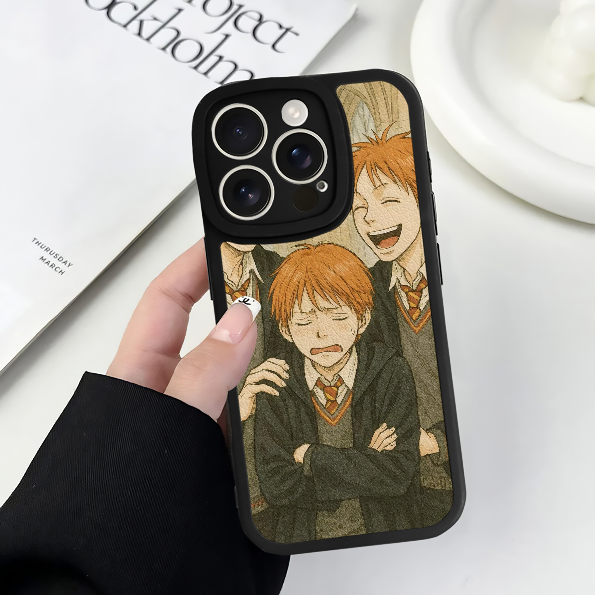 （画像用） Harry Potter ハリー・ポッターシリーズ 【iPhone 16シリーズ対応】シリコンスマホケース（レザー調） 材質：シリコン